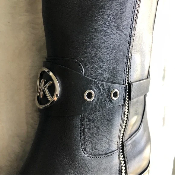 MICHAEL Michael Kors Heather Boot Wide Calf Black Boots - Size 8 - Picture 7 of 14